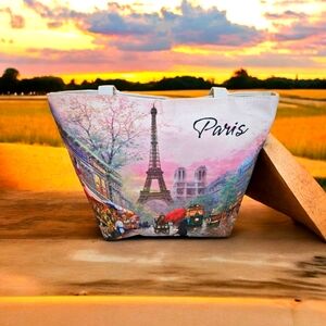 NWT Paris Tote Bag | Eiffel Tower Paris France | Travel Bag | Beach Bag